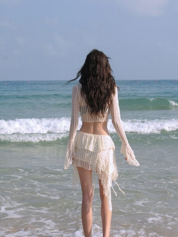 Unique Wasteland - Style Bikini Four - Piece Set, Full View